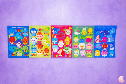 Cute Pokeman Sticker Sheets/ Adorable Sticker / Cute Stickers/ Sticker Sheets / Kawaii / Stationary Premium Collection/ Sticker Collector