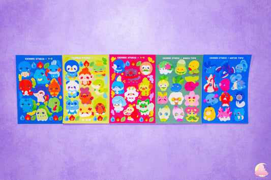 Cute Pokeman Sticker Sheets/ Adorable Sticker / Cute Stickers/ Sticker Sheets / Kawaii / Stationary Premium Collection/ Sticker Collector