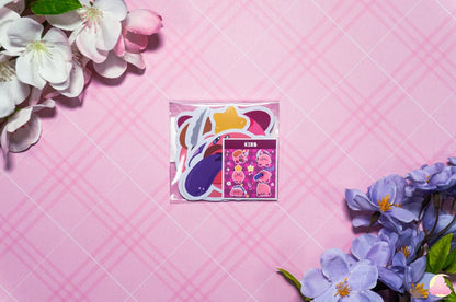 Keebee Sticker Sets Vinyl Waterproof, Matte Stickers, UV light resistance, waterproof stickers, Pink bubble gum boi