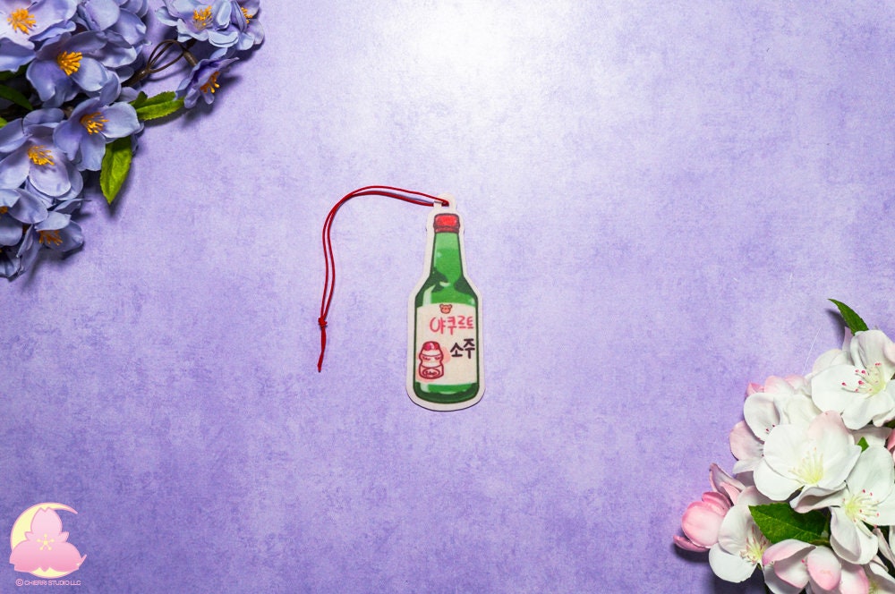 Soju Car freshener, BlueberrySoju Air freshener, Yogurt Soju Air freshener, Peach Soju Air freshener, Plum, Cute Air Freshener, Kawaii