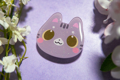 V.9 Cute Kitty Phone Grips/ kawaii grip/ Acrylic Cat grips/ Shiba Inu glitter acrylic grips/ Neko Phone Grips