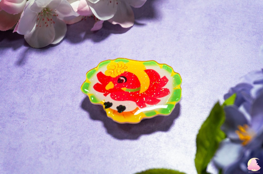 V.X Fire Type/ Cute Animal Phone Grips/Kawaii grip/ Acrylic grips/Glitter acrylic grips/ Poke Phone Grips/ hooh/ 9tails