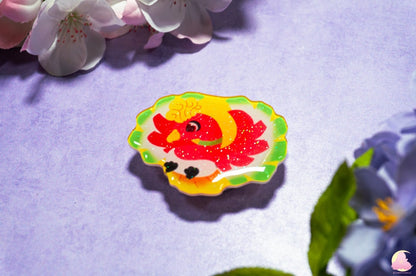 V.X Fire Type/ Cute Animal Phone Grips/Kawaii grip/ Acrylic grips/Glitter acrylic grips/ Poke Phone Grips/ hooh/ 9tails