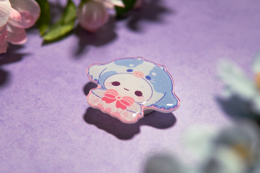 V.16 Cute Cow Phone Grips/ kawaii grip/ Acrylic grips/ glitter acrylic grips/ Animal kawaii/ sturdy grips/ Cute Grips