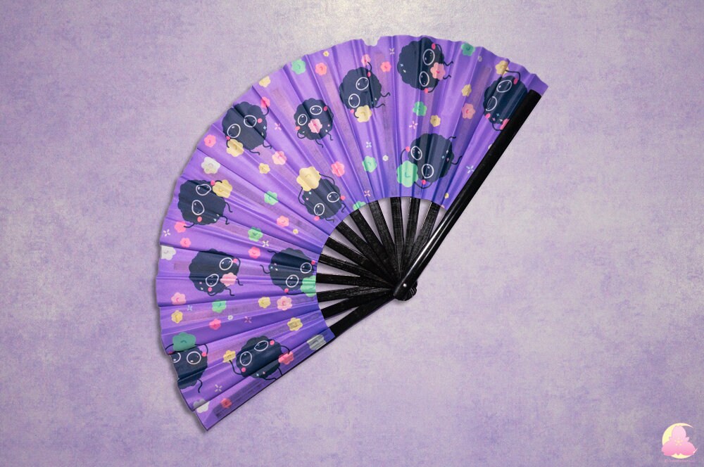 P4. Festival Fan, Rave Fan, Glow in the Dark Fan, Reflective Fan, Kawaii Fan, Cool looking fan, Cute Fan, Summer fan