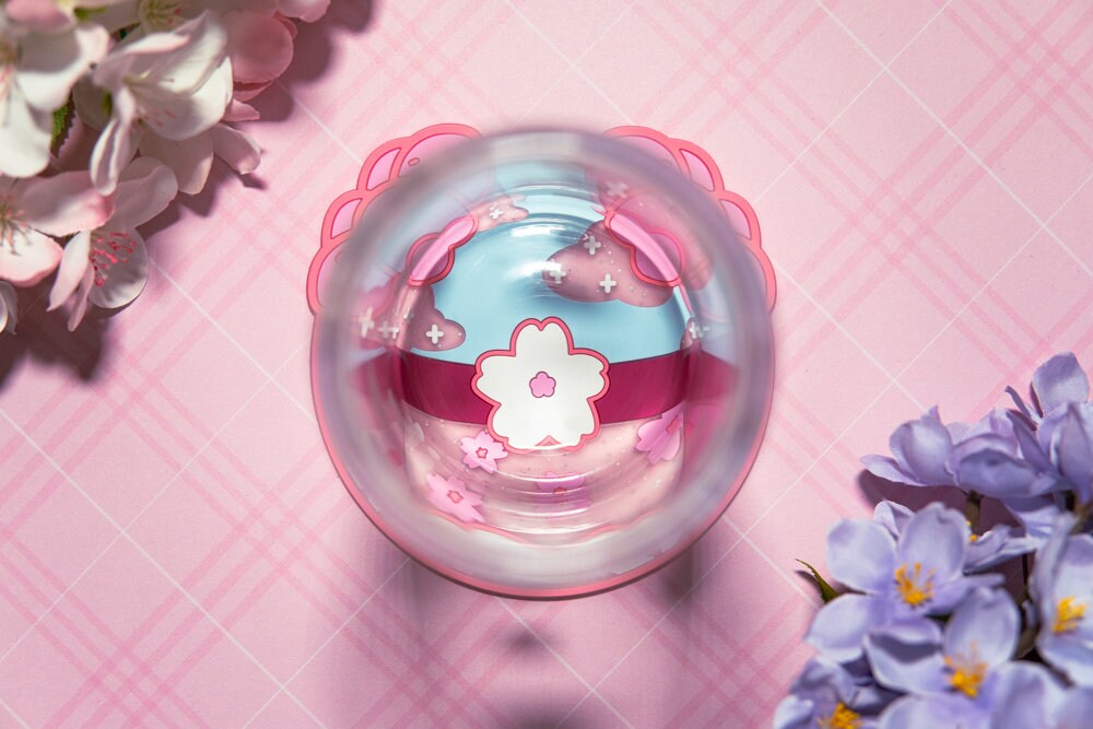 Cute coaster, cherry blossom kawaii coaster, pokeball coaster, kawaii cup bottom, waterproof coaster