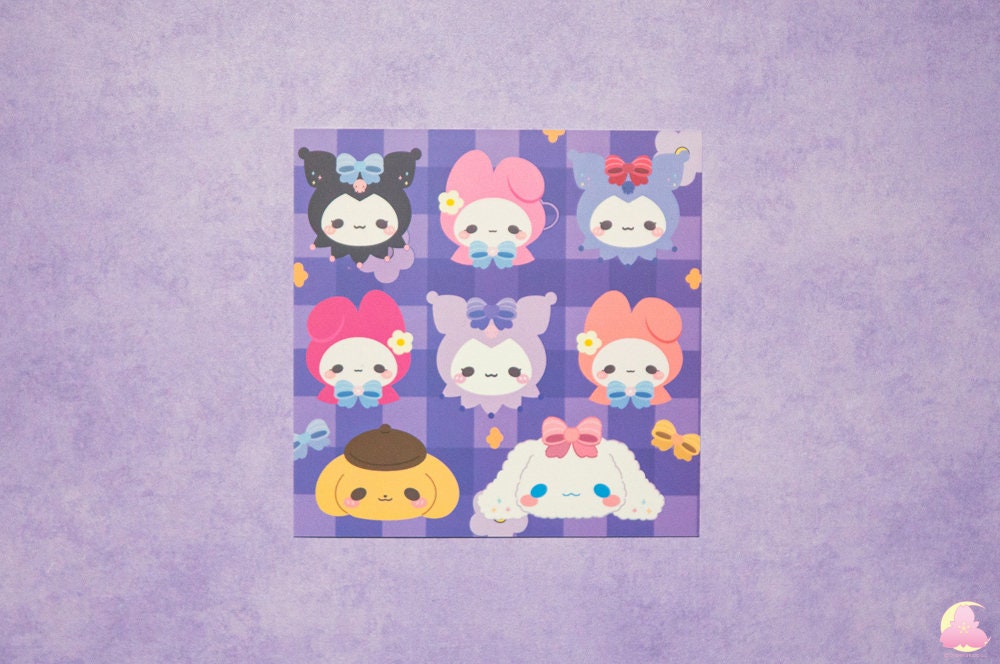 Small 4"x4" print | Letter | Display print | Kawaii Gifts | Decorative Print | Stationery | Cute animals aesthetic