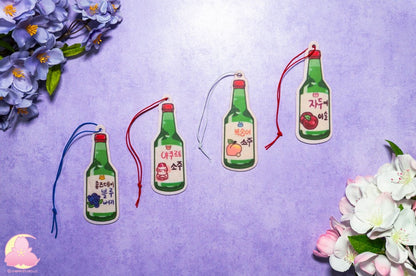 Soju Car freshener, BlueberrySoju Air freshener, Yogurt Soju Air freshener, Peach Soju Air freshener, Plum, Cute Air Freshener, Kawaii
