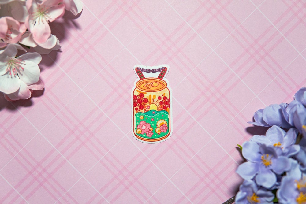Soda Pop D.S Vinyl Waterproof, UV light resistance, Cute Soda Can Sticker, Cute Sticker, Drinks Sticker, Food Sticker, Aesthetic, Kawaii