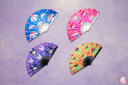 P2. Festival Fan, Rave Fan, Glow in the Dark Fan, Reflective Fan, Kawaii Fan, Cool looking fan, Cute Fan, Summer fan