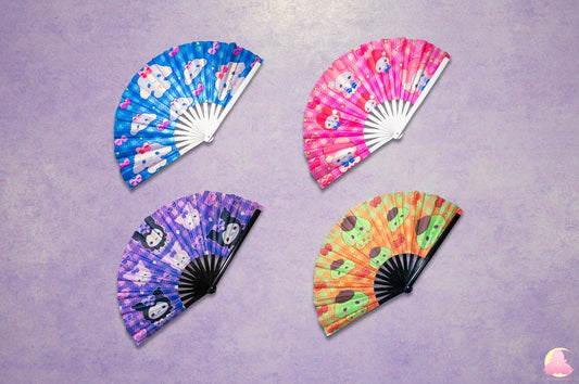 P2. Festival Fan, Rave Fan, Glow in the Dark Fan, Reflective Fan, Kawaii Fan, Cool looking fan, Cute Fan, Summer fan