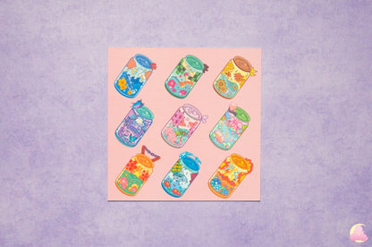 Small 4"x4" print | Letter | Display print | Kawaii Gifts | Decorative Print | Stationery | Cute animals aesthetic