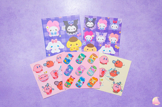 Small 4"x4" print | Letter | Display print | Kawaii Gifts | Decorative Print | Stationery | Cute animals aesthetic