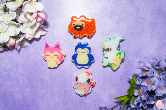 V.X Normal Type/ Cute Animal Phone Grips/Kawaii grip/ Acrylic grips/Glitter acrylic grips/ Poke Phone Grips/ Snorlaz/ Bidoo/ Normal Type