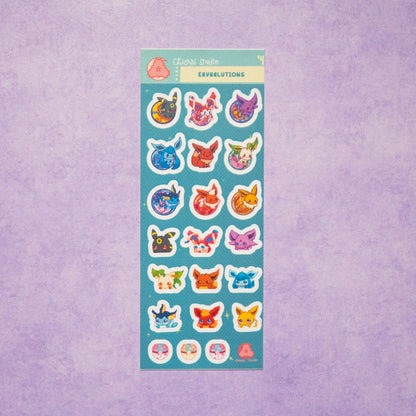 Cute Pokemon Sticker Sheets/ Legendary Sticker / Ghost Type Stickers/ Eeveelution Sticker Sheets / Kawaii sticker sheets