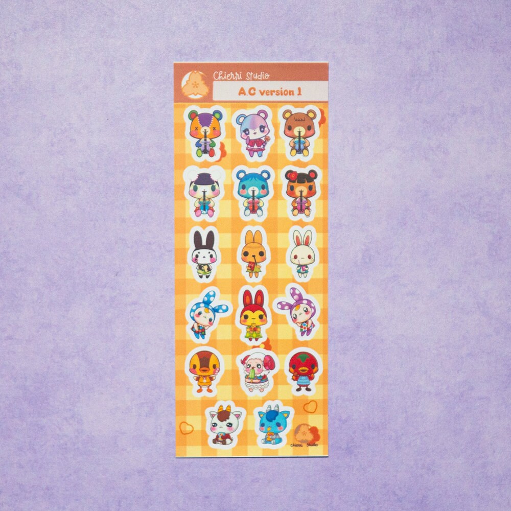 Cute Animal Sticker Sheets/ Farm Animal Sticker / Cute Bear Stickers/ Cow Sticker Sheets / Kawaii / Stationary Preminum Collection