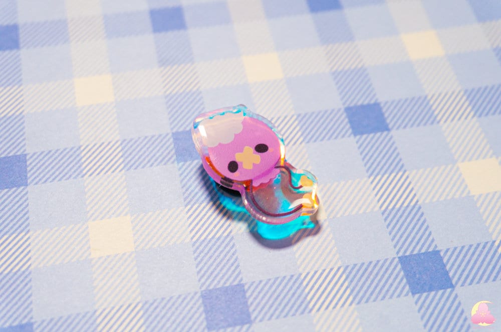 S11. Cute Animal Shoe Charms/ ghost type / kawaii/ Acrylic/ Shiny acrylic/ Reflective