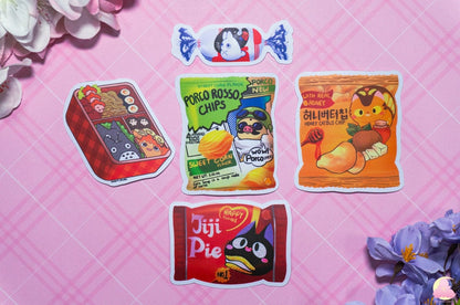 Cute Animal Snacks Series Sticker Waterproof, Matte Stickers, UV light resistance, waterproof stickers, Cute Stickers, Kawaii Stickers
