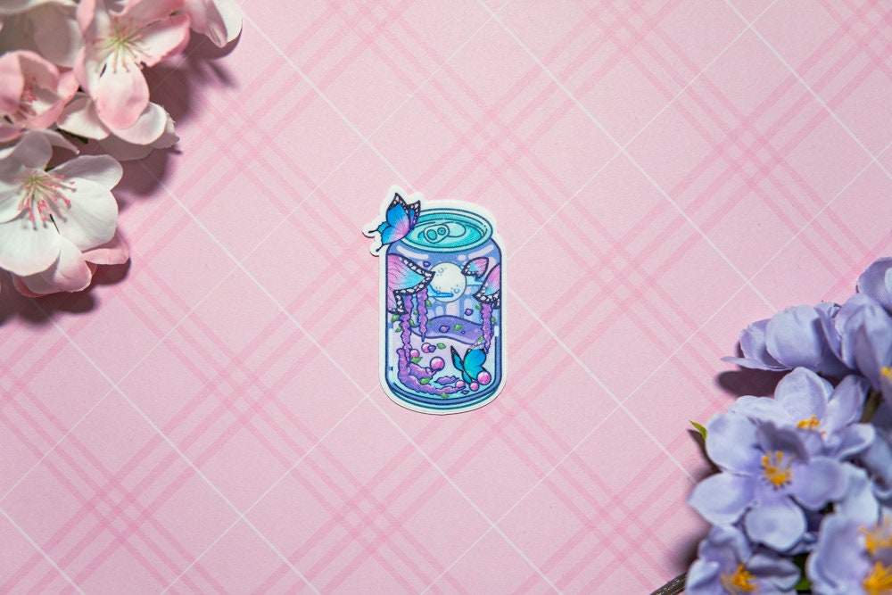 Soda Pop D.S Vinyl Waterproof, UV light resistance, Cute Soda Can Sticker, Cute Sticker, Drinks Sticker, Food Sticker, Aesthetic, Kawaii