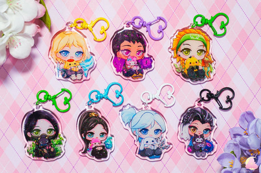 SERIES 2: Valo Agent and plushie, Cute Keychain, Kawaii Keychains, Gift for her, Gift for him <3