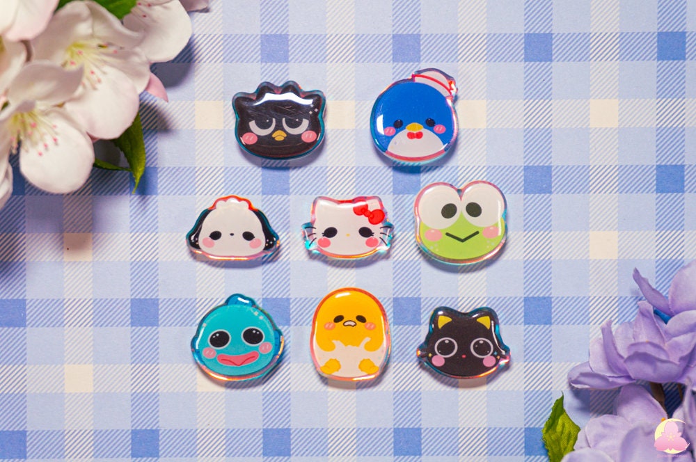 S12. Cute Animal Shoe Charms/ kawaii/ Acrylic/ Shiny acrylic/ Reflective