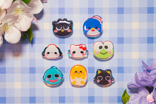 S12. Cute Animal Shoe Charms/ kawaii/ Acrylic/ Shiny acrylic/ Reflective