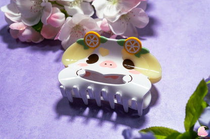 Cute Kawaii Animal hair claws/ Acetate hair claw/ Frog/ Chicken claw/ Lemon cow hair clip/ Blueberry cow hair claw/ Strawberry Cow