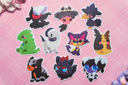 Pkm Sticker Sets Vinyl Waterproof, Matte Stickers, UV light resistance, waterproof stickers, Beginner Pkm