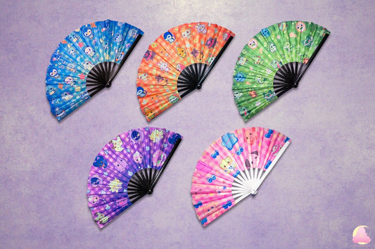 P1. Festival Fan, Rave Fan, Glow in the Dark Fan, Reflective Fan, Kawaii Fan, Cool looking fan, Cute Fan, Summer fan