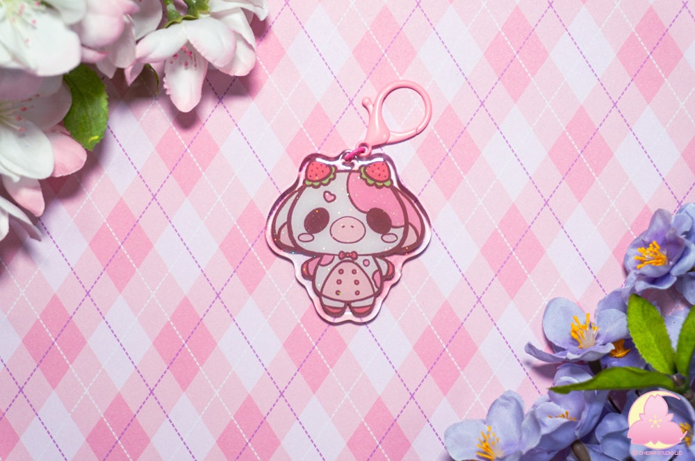 Cute Animal Keychains, Cute keychains, Cow, Frog, Chicken, kawaii keychains