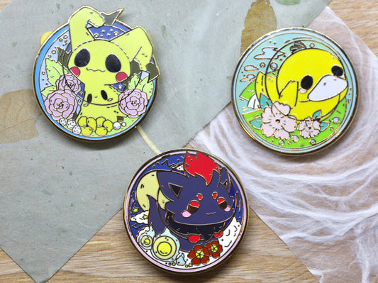 Psyduck Pokemon/ Mimikyu enamel pin / zorua enamel pin / pokemon pin