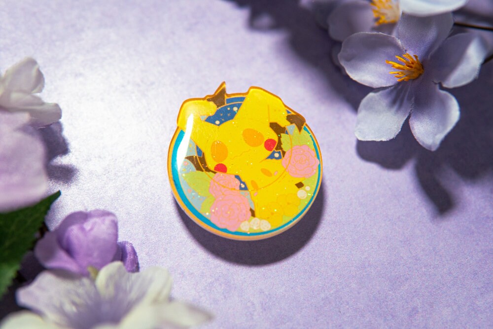 V.6 Cute Poke Terrarium Phone Grips/kawaii phone grips / Acrylic grips/ glitter acrylic phone grip