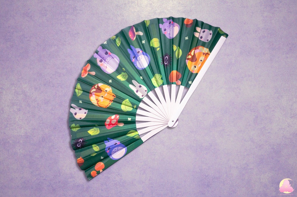 P4. Festival Fan, Rave Fan, Glow in the Dark Fan, Reflective Fan, Kawaii Fan, Cool looking fan, Cute Fan, Summer fan