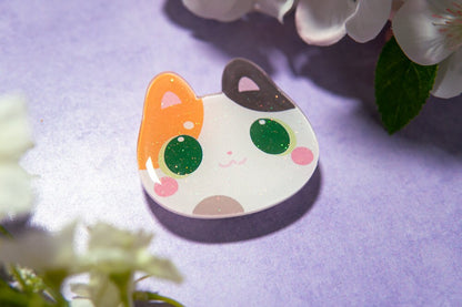 V.9 Cute Kitty Phone Grips/ kawaii grip/ Acrylic Cat grips/ Shiba Inu glitter acrylic grips/ Neko Phone Grips