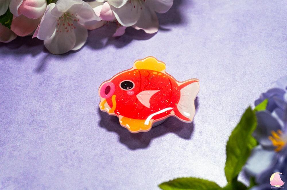 V.X Water Type/ Cute Animal Phone Grips/Kawaii Grip/ Acrylic grips/Glitter acrylic grips/ Poke Phone Grips/ Mylodic/ Magicarp