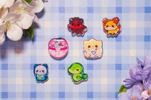 S9. Cute fantasy Animal Shoe Charms/ kawaii/ Acrylic/ Shiny acrylic/ Reflective