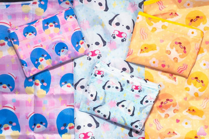 Grocery Shopping Bag | Pocket | Canvas Bag | Kawaii Cute Grocery Reusable Bag | Tug in mini bag | Recycle and reusuable