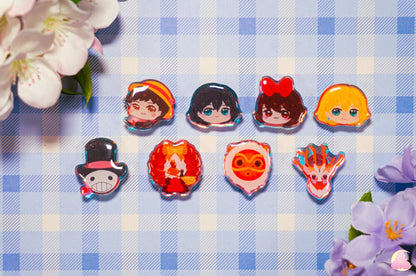 S13. Cute Animal Shoe Charms/ kawaii/ Acrylic/ Shiny acrylic/ Reflective