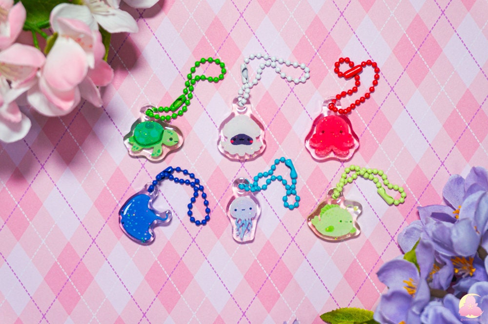 Sea animal Keychain part 2, cute Keychain, Cute/ Kawaii/ Cute Charm/ Collectible