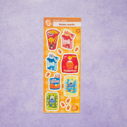 Cute Animal Sticker Sheets/ Food and snacks Sticker / Kawaii Yummy Stickers/ Food Sticker Sheets / Aesthetic/ Kawaii / Stationary Collection