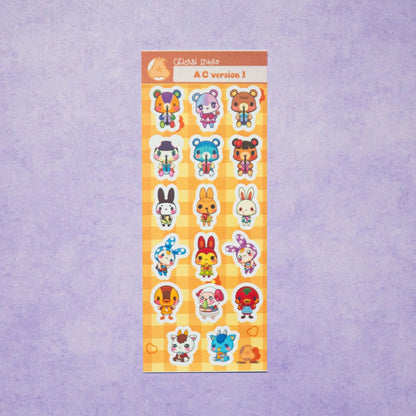 Cute Animal Sticker Sheets/ Farm Animal Sticker / Cute Bear Stickers/ Cow Sticker Sheets / Kawaii / Stationary Preminum Collection