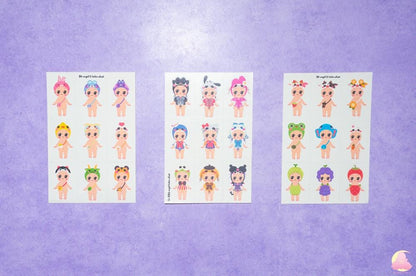 Baby Angel Temporarily Tattoo Sheets | BabyTattoo | Kawaii Yummy Tattoo | Adorable Tattoo | Aesthetic | Kawaii | Stationary Collection