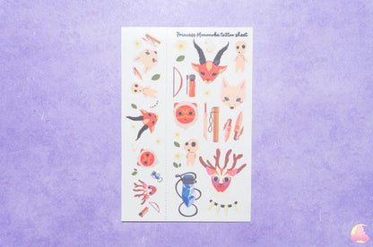 Ghib Temporarily Tattoo Sheets | Animals Tattoo | Kawaii Cutesy Tattoo | Gamer Tattoo | Aesthetic | Kawaii | Stationary Collection