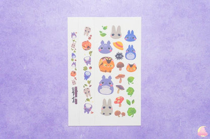 Ghib Temporarily Tattoo Sheets | Animals Tattoo | Kawaii Cutesy Tattoo | Gamer Tattoo | Aesthetic | Kawaii | Stationary Collection