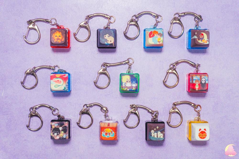 Fidget Keycaps | Switchable Keycap | Keyboard | Clicky | Fidget Stimming Animal Keycap | Kawaii Cute Keychain
