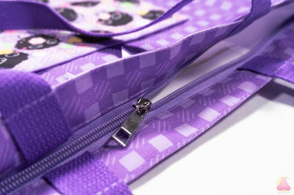 Big Size Tote Bag | Zipper and Pocket | Canvas Tote Bag | Kawaii Cute Tote Bag | Inside Pocket Tote Bag | Outside Pocket Tote Bag