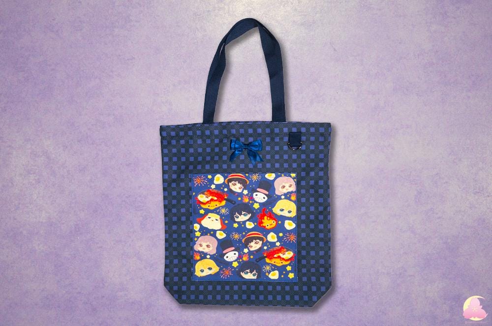 Big Size Tote Bag | Zipper and Pocket | Canvas Tote Bag | Kawaii Cute Tote Bag | Inside Pocket Tote Bag | Outside Pocket Tote Bag