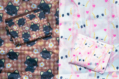 Grocery Shopping Bag | Pocket | Canvas Bag | Kawaii Cute Grocery Reusable Bag | Tug in mini bag | Recycle and reusuable