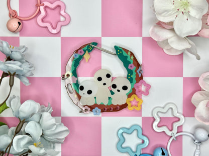 C.2 Acrylic Carabiner | Kawaii Carabiner| Ribbon Cute | Keychain Collectors | Keychain Holder | Gib Carabiner