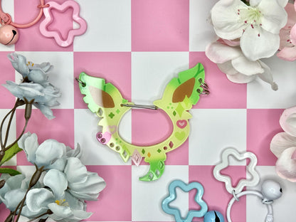 C.3 Pkm Acrylic Carabiner | Kawaii Bunny Carabiner| Ribbon Cute | Keychain Collectors | Keychain Holder | Colorful Collection Carabiner